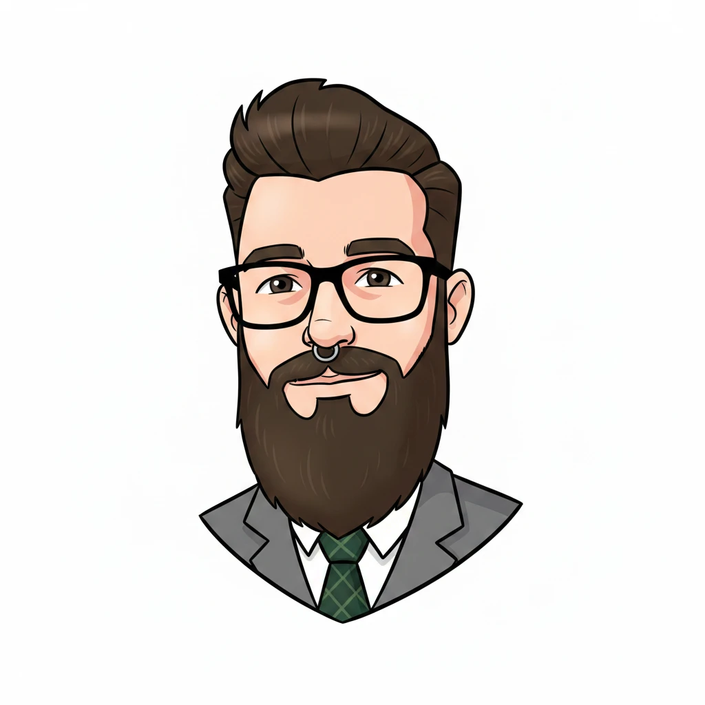 Declan Finch, cartoon portrait